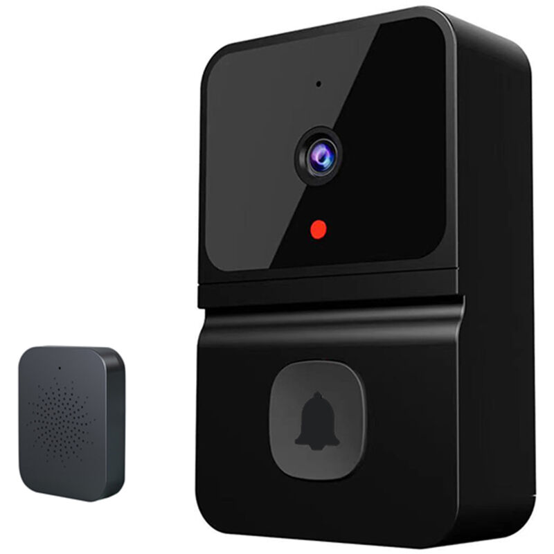 Tonysa - Sonnette vidéo sans Fil avec caméra,Sonnette vidéo WiFi avec Carillon de Porte,480p de Vision Nocturne HD,interphone à Domicile, Support de