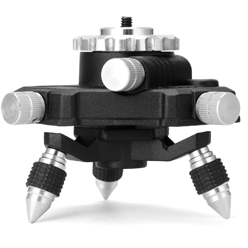 Support d'accordage fin à 360° avec base pivotante - Adaptateur de trépied pour niveaux laser de 6,35 mm - Filetage 1/4' - Tonysa