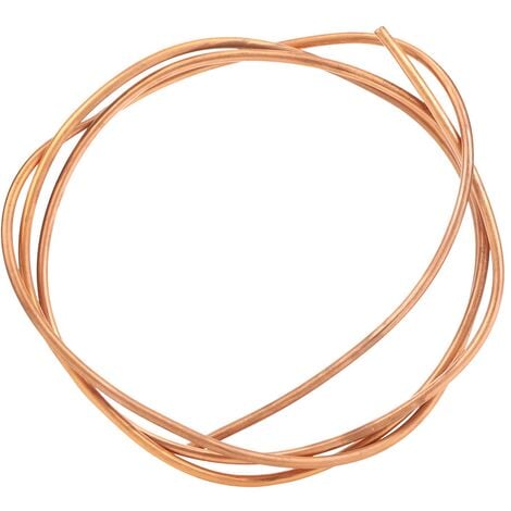 TONYSA Tuyau de Tube en Cuivre de 2m, Tube de Cuivre 6mm (OD), 5mm (ID), Tube en Cuivre Souple C1100 T2, pour Réfrigérateur de Climatiseur