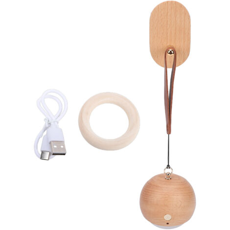 TONYSA Veilleuse à commande vocale, 3 niveaux de luminosité, LED Portable en bois pour chambre à coucher