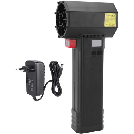 TONYSA Ventilateur à turbine de conduit de 64 mm, 50 000 tr/min, 1 600 g de poussée, souffleur d'air électrique, souffleur sans fil rechargeable pour le nettoyage industriel de voiture, prise UE 100-2