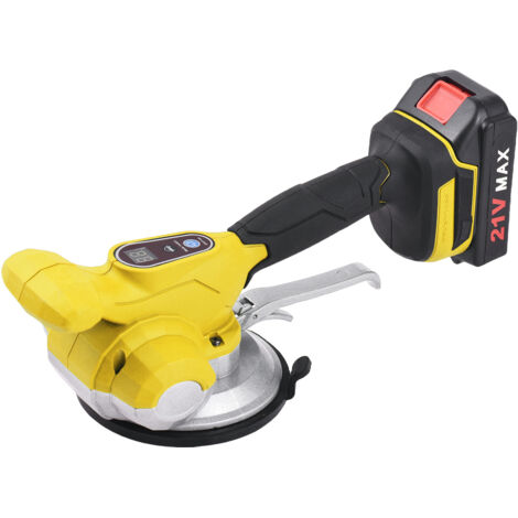 Machine De Nivellement Carrelage Sans Fil 21V - Ventouse 130 Mm - 5 Vitesses (0-13500 Tr/min) - Avec 2 Piles