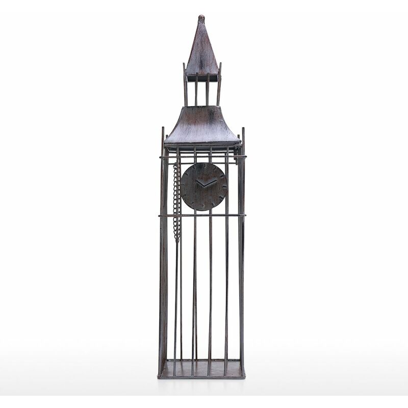 

Tooarts Big Bell Tower Wine Rack Tablero de la mesa Decoracion de arte Estante de vino creativo Material de hierro resistente Estante de exhibicion y