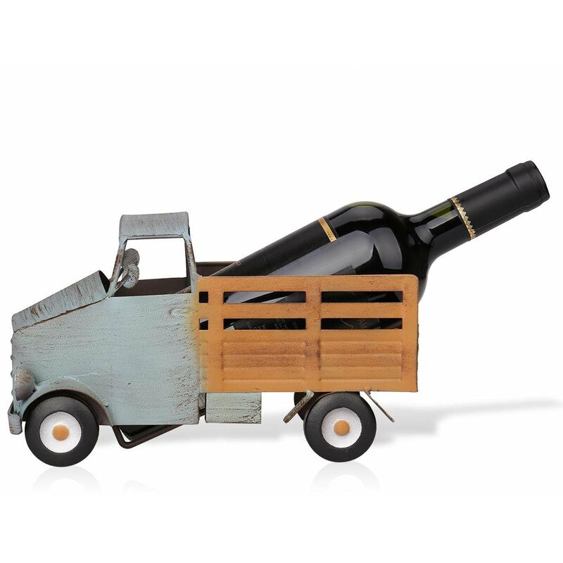 

TOOARTS Camioneta pickup Estante de vino Estante de vino Escultura de metal Escultura practica Decoracion del hogar Decoracion de interiores Artesania