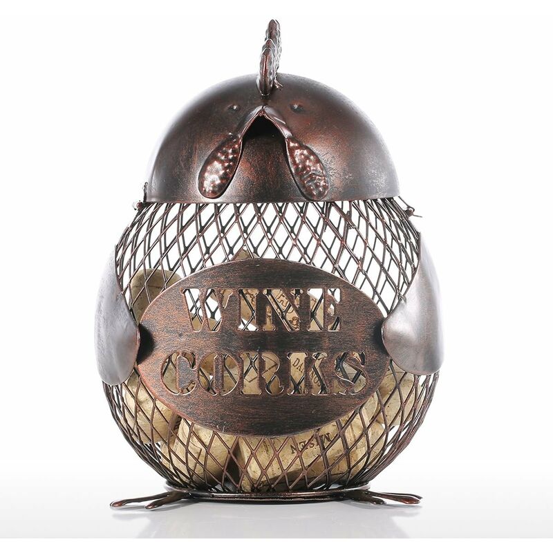 

Tooarts Chick Coin Bank Hecho a mano Practico Metal Craft Decoracion para el hogar Color cafe 11 x 13 x 17 cm