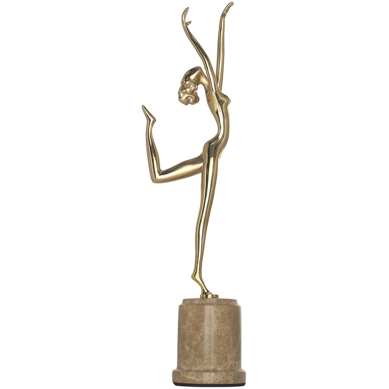 

Tooarts, danza, escultura de laton, artesania exquisita, arte moderno, estatuilla de regalo, Oro