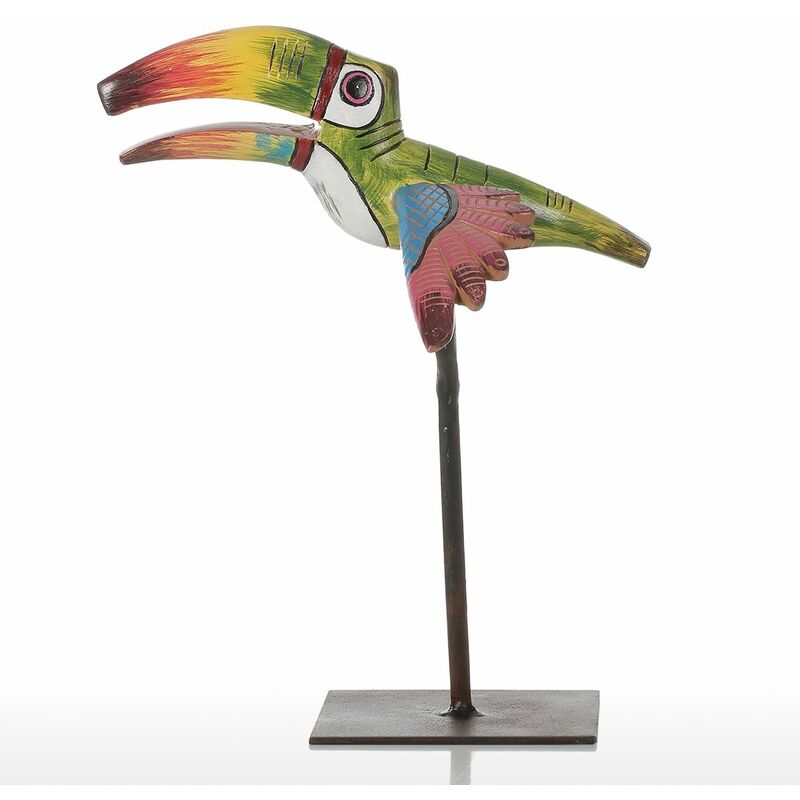 

Tooarts, escultura de resina de pajaro tropical, adorno de fibra de vidrio, decoracion interior, estatua, estatuilla, arte moderno exagerado abstracto