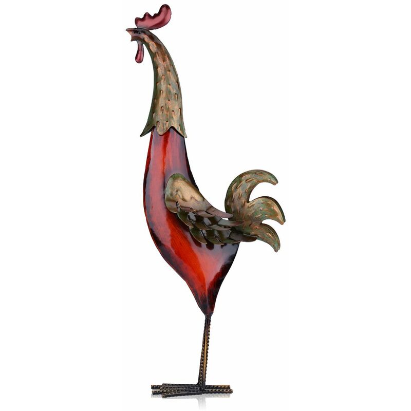 

Escultura en metal Gallo de hierro multicolor, Articulos de decoracion del hogar Artesania - Tooarts