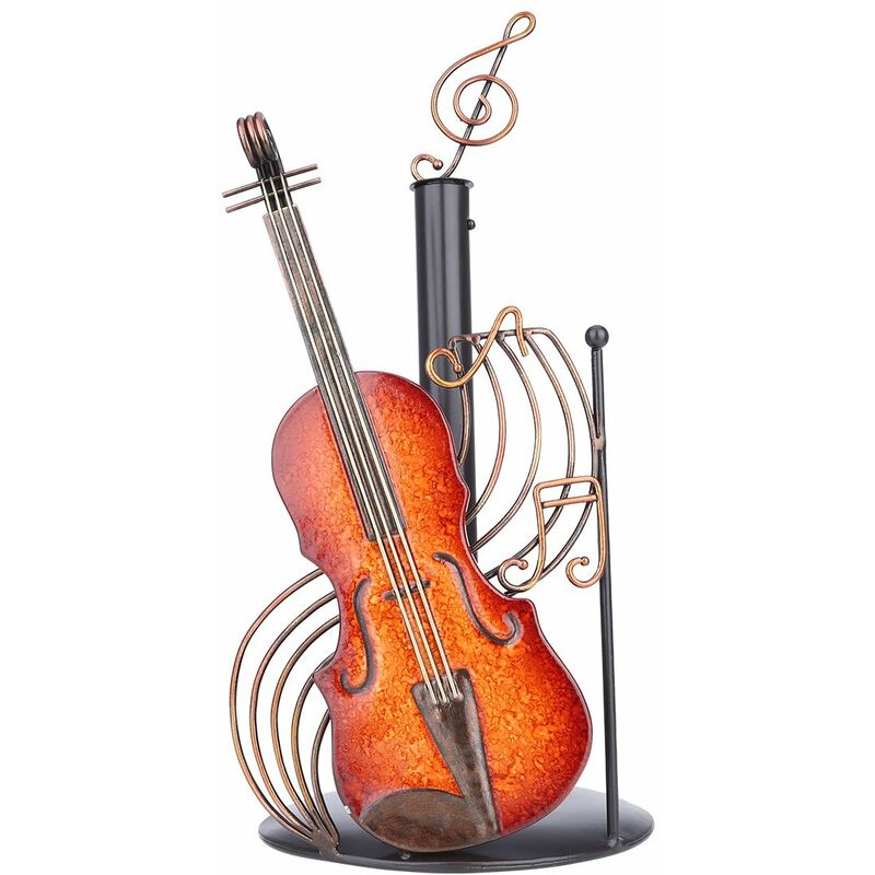 

Tooarts Porta toalla de papel en rollo para violin, portapapeles de hierro, papel higienico de bano