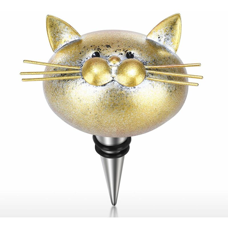 

Tooarts Tapon de gato, tapon de botella de vino de hierro, corcho de gato, decoracion moderna para vino, decoracion de cocina