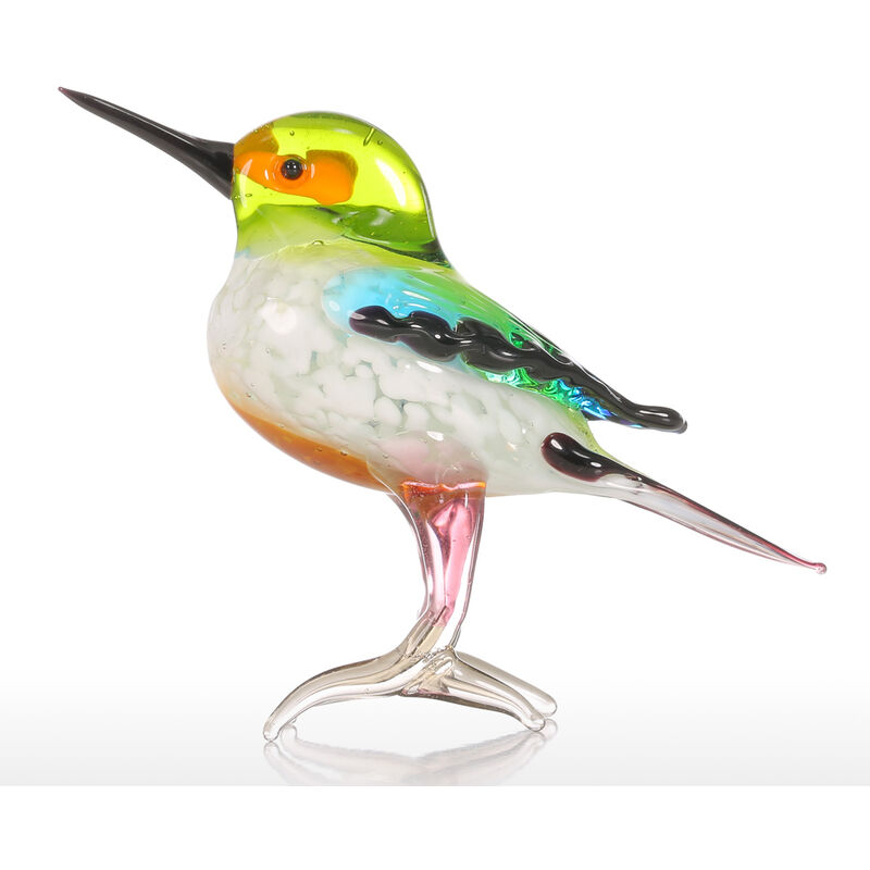 

Tooarts Tiny Bird Gift Glass Adorno Animal Figurilla, Decoracion para el hogar