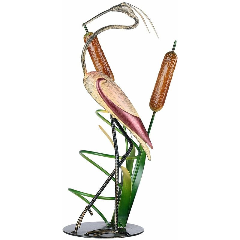 

TooArts Wild Crane Rack de vino, talladora de vino decorativa de mesa, pantalla de material de hierro y estante de la tienda