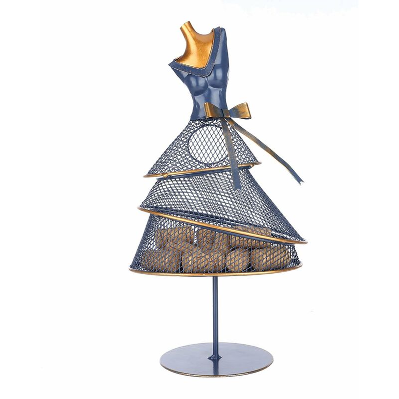 

Tooarts Wine Cork Holder, Modelo de vestido de noche Decoracion, Adorno de arte moderno,Azul oscuro