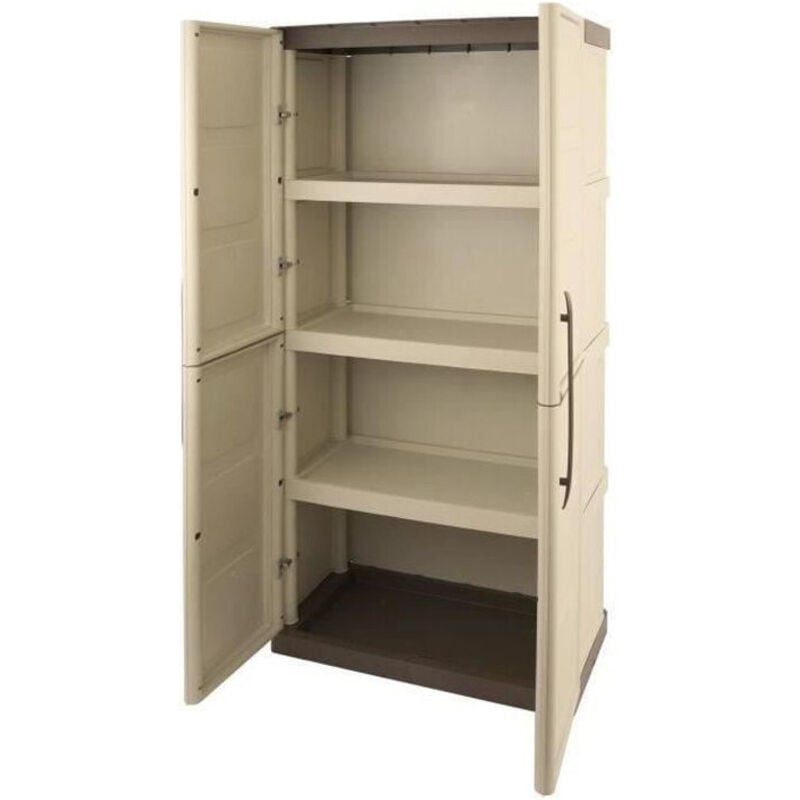 TOOD Armoire de rangement haute en resine 3 tablettes