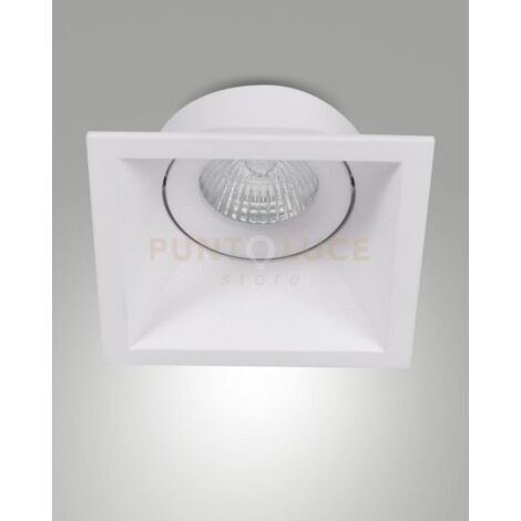 TOODLE FARETTO ATTACCO GU10 QUADRATO BIANCO ORIENTABILE 9,3CM