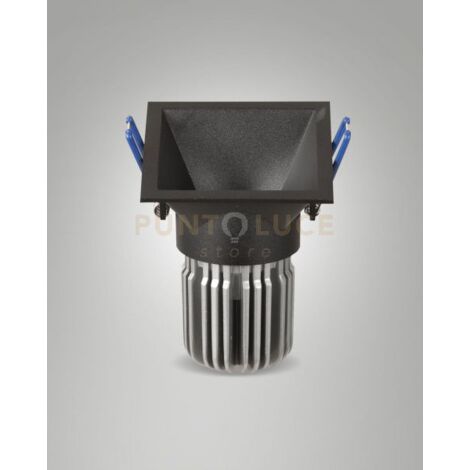 TOODLE FARETTO INCASSO QUADRATO ASIMMETRICO 2700K 1220LM 11W NERO
