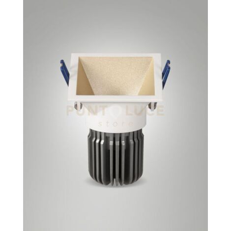 TOODLE FARETTO INCASSO QUADRATO ASIMMETRICO 2700K 1220LM 11W ORO