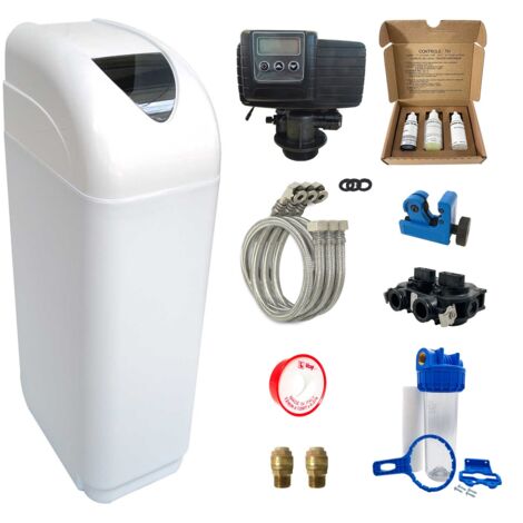 Toodo – Adoucisseur d'eau 10L Fleck 5600 SXT – Vanne électronique – Certifié ACS – Installation rapide avec accessoires inclus