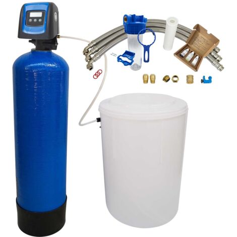 Toodo – Adoucisseur d'eau bi-bloc 20 litres – Vanne Fleck 5800 SXT – Résine ACS – Régénération automatique – Installation rapide - BLOC 20 L