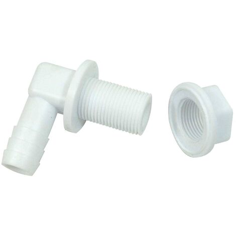 Toodo – Coude trop-plein pour bac à sel – Drainage efficace – Plastique durable – Dimensions standard – Compatible avec adoucisseurs d'eau