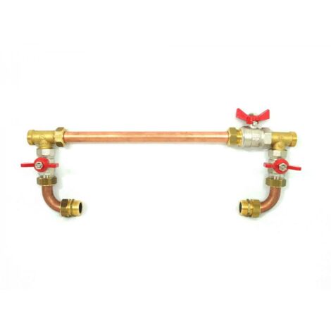 Toodo – Double porte filtre à eau 9 pouces 3/4 raccord 3/4 pouces – By-pass en laiton pré-monté – Isolation alimentation eau – Fabrication France