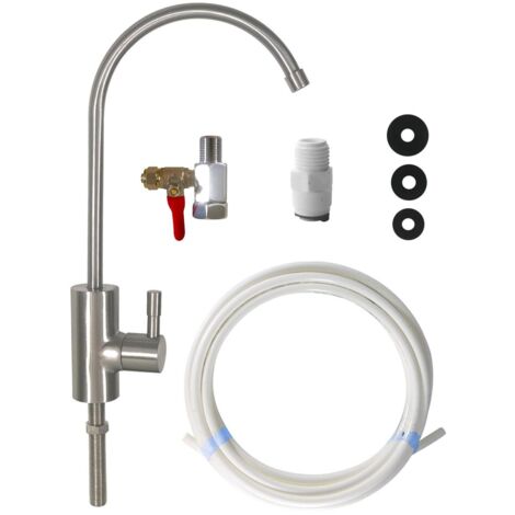 Toodo – Kit de raccordement filtre sous évier – Système de filtration certifié ACS – Tubing 3m 3/8 pouces – Raccord 3/8' EZ pour robinet de puisage