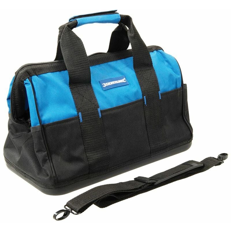 Silverline Tool Bag Hard Base Wide Mouth - 400 x 200 x 300mm