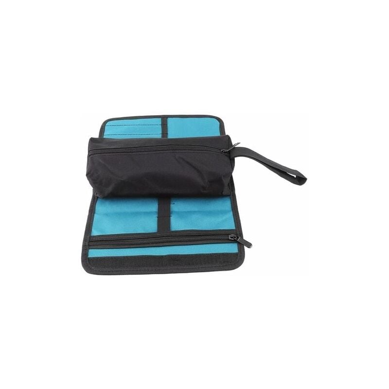 Tool Bag, Roll-Up Canvas Tool Pouch, Empty Tool Storage Bag, Storage Bag With Zipper And Hanging Loop For Electrician Plumber Or Mechanic