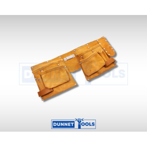 Tool Belt 11 Pocket Leather Builders Adjustable Hammer Loop Heavy Duty TB034