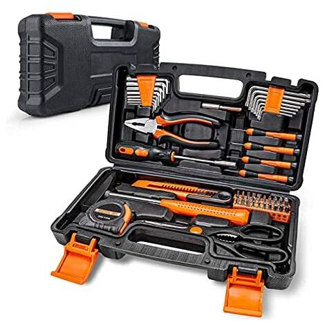 Tool case 56-Piece toolsets for Daily Repairs and DIY, DIY Toolbox Including Tape Measure, Precision Screwdriver, Hexagon Wrench, etc.