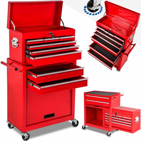 Tool chest with 8 drawers - tool box, tool box on wheels, tool cabinet