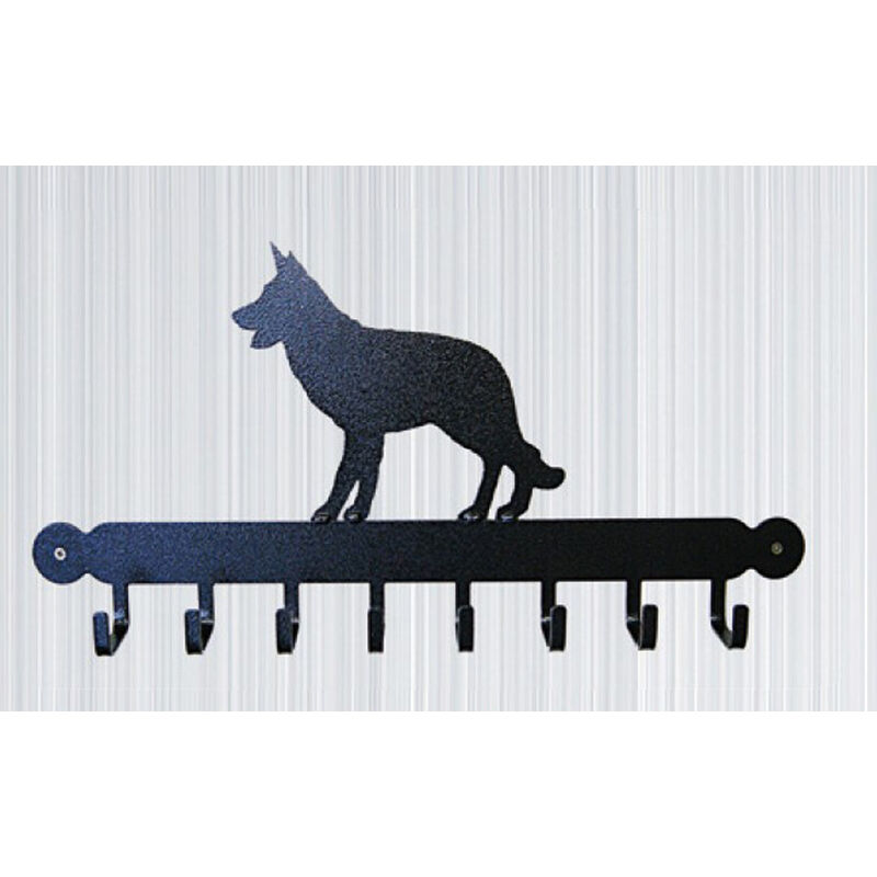 Poppy Forge - Tool Rack (Alsatian) - Hooks - Solid Steel - W54.6 x H30.5 cm - Black