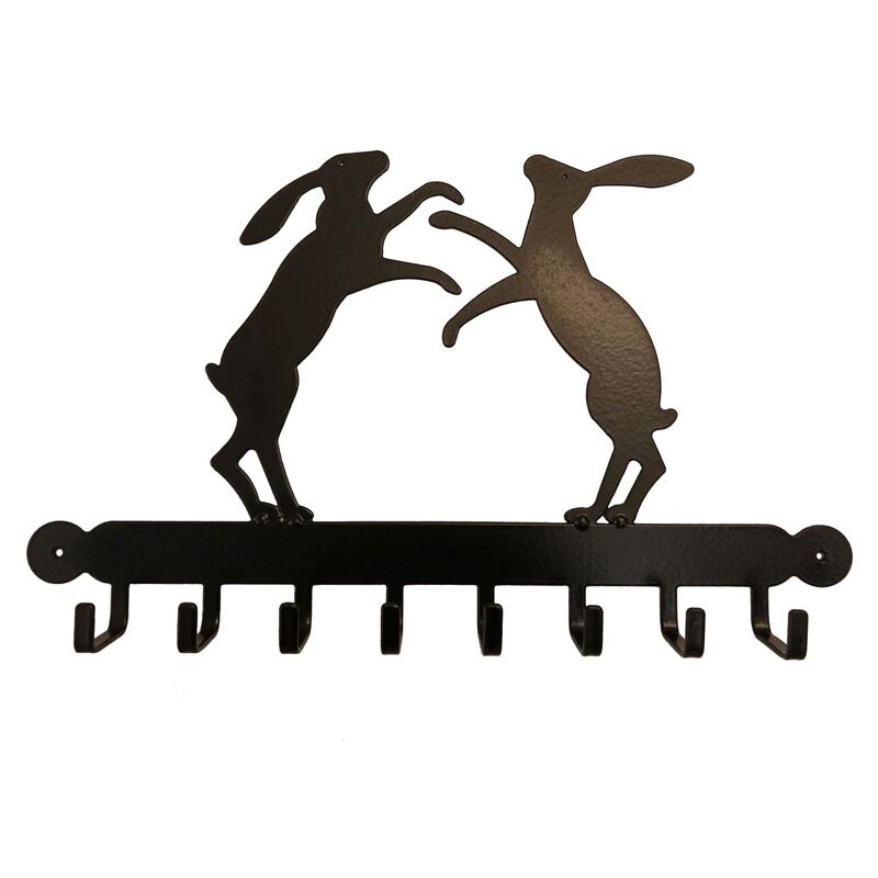 Poppy Forge - Tool Rack (Boxing Hares) - Steel - W54.6 x H30.5 cm