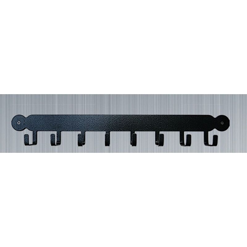 Poppy Forge - Tool Rack (Plain) - Hooks - Solid Steel - W54.6 x H30.5 cm - Black