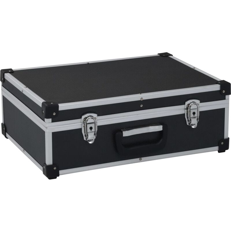 Tool Suitcase 46x33x16 cm Black Aluminium