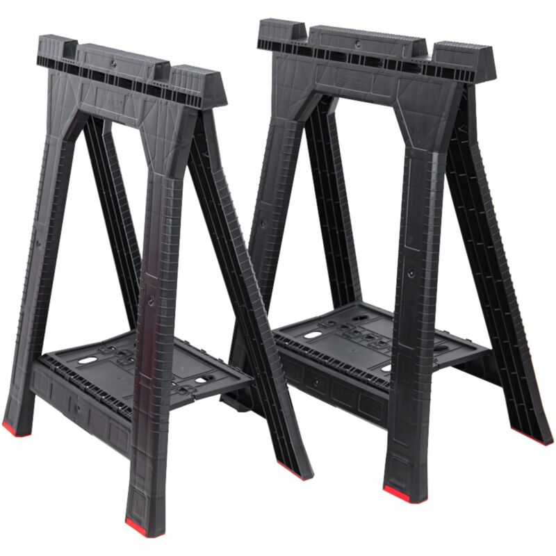 Toolbrothers - rhino tréteau d'atelier set de 2 pièces 580 x 770 mm capacité de charge 350 kg