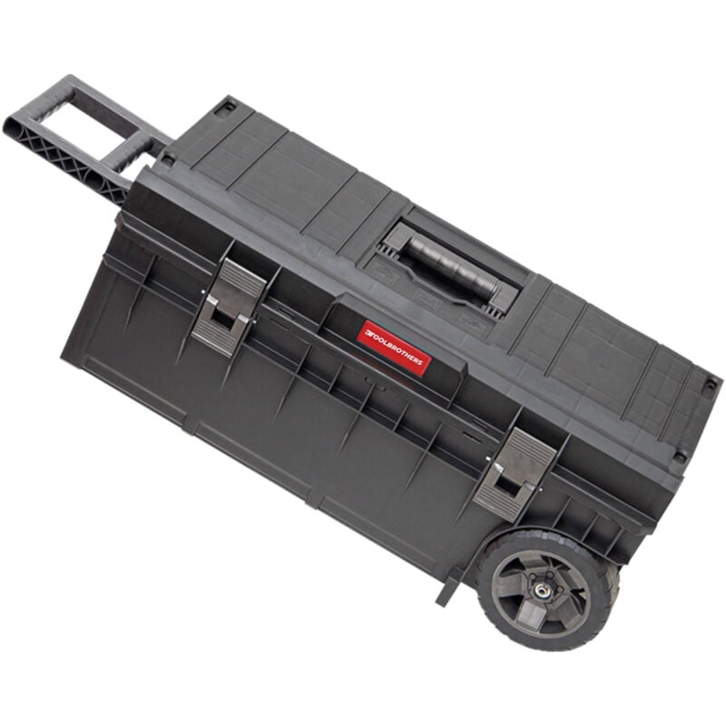 Toolbrothers RHINO XXL Trolley ECO Longer Basic 50 l IP66 caisse à outils avec roues sur axe métallique et double poignée télescopique