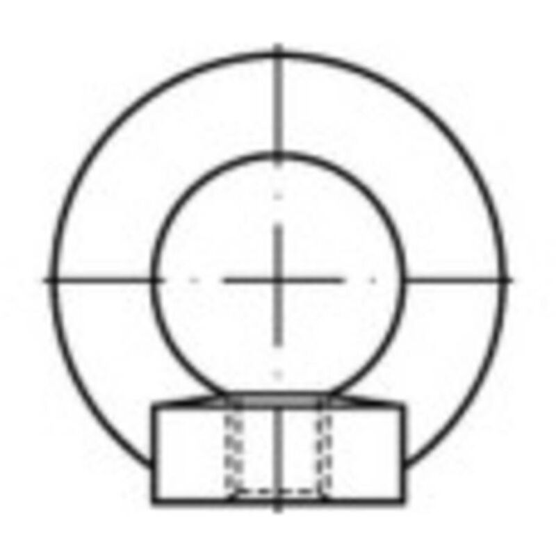 Toolcraft - 1061346 Écrou à anneau M8 din 582 acier inoxydable A2 1 pc(s)