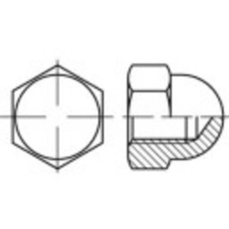 TOOLCRAFT 1066913 Écrou borgne hexagonal M4 DIN 1587 acier inoxydable A4 100 pc(s)