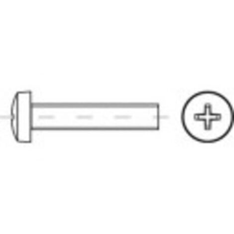 TOOLCRAFT 145919 Viti a testa bombata M4 8 mm A croce Phillips DIN 7985 Acciaio galvanizzato zinco 200 pz.