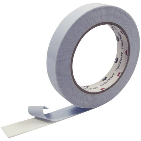 TOOLCRAFT 1811B1905C 1811B1905C Doppelseitiges Montageband  Weiß (L x B) 5 m x 19 mm 1 St.