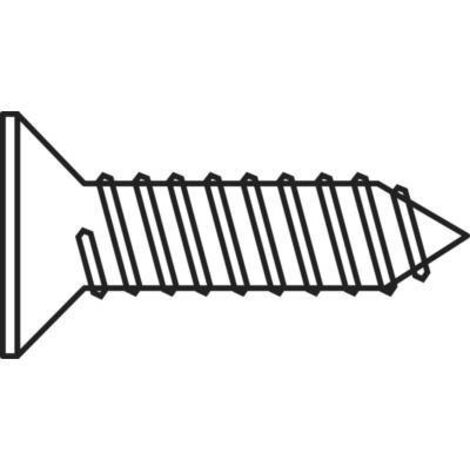 TOOLCRAFT 194670 HC2,916 D7982:A2K Vis à tôle à têtes fraisées 2.9 mm 16 mm cruciforme DIN 7982 acier galvanisé 100 pc(s) S59315