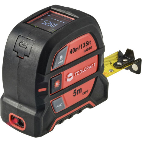 TOOLCRAFT  2 in 1 Laser-Entfernungsmesser Max. 40 m mit Maßband