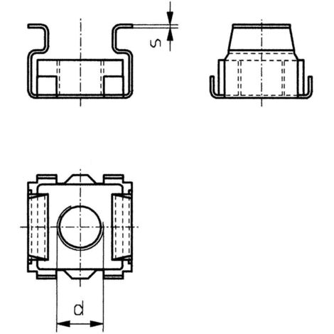 TOOLCRAFT 521847 Écrous à cage M6 acier 10 pc(s)