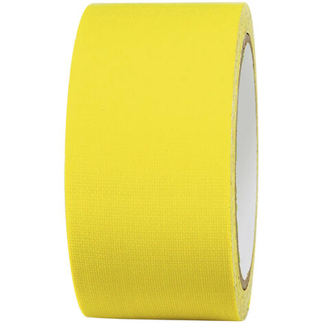 TOOLCRAFT 80FL5025EC 80FL5025EC Gewebeklebeband 80FL5025EC Neongelb (L x B) 25 m x 50 mm 1 St.