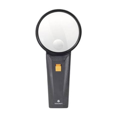 TOOLCRAFT 821031 821031 LOUPE À MAIN AVEC ÉCLAIRAGE LED GROSSISSEMENT: 2 X, 4 X LENTILLE: (Ø) 75 MM