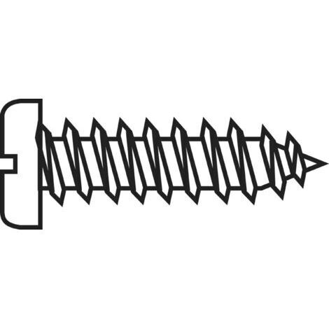 TOOLCRAFT 839815 Vis à tôle cylindriques 2.9 mm 13 mm plat DIN 7971 acier galvanisé 20 pc(s) C20693
