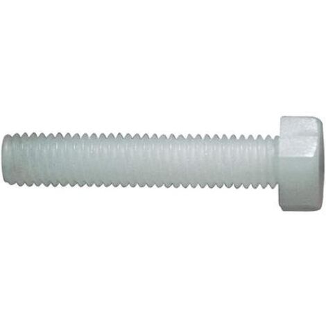 TOOLCRAFT 839998 - VITI A TESTA ESAGONALE M2, 16 MM, DIN 933, IN PLASTICA, 10 PEZZI