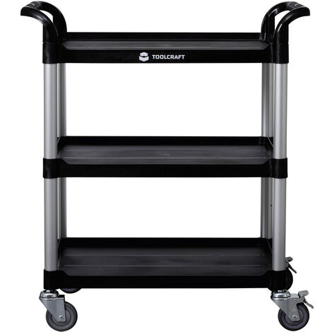 TOOLCRAFT 88 70 91 Servicewagen Aluminium, Kunststoff Herstellerfarbe: Aluminium (Natur), Schwarz