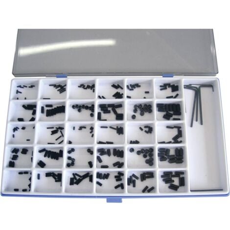 TOOLCRAFT 886327 Assortimento grani filettati Acciaio 306 pz.